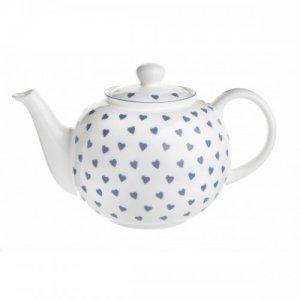 ROY KIRKHAM FINE BONE CHINA | BLUE HEARTS SIX CUP TEAPOT